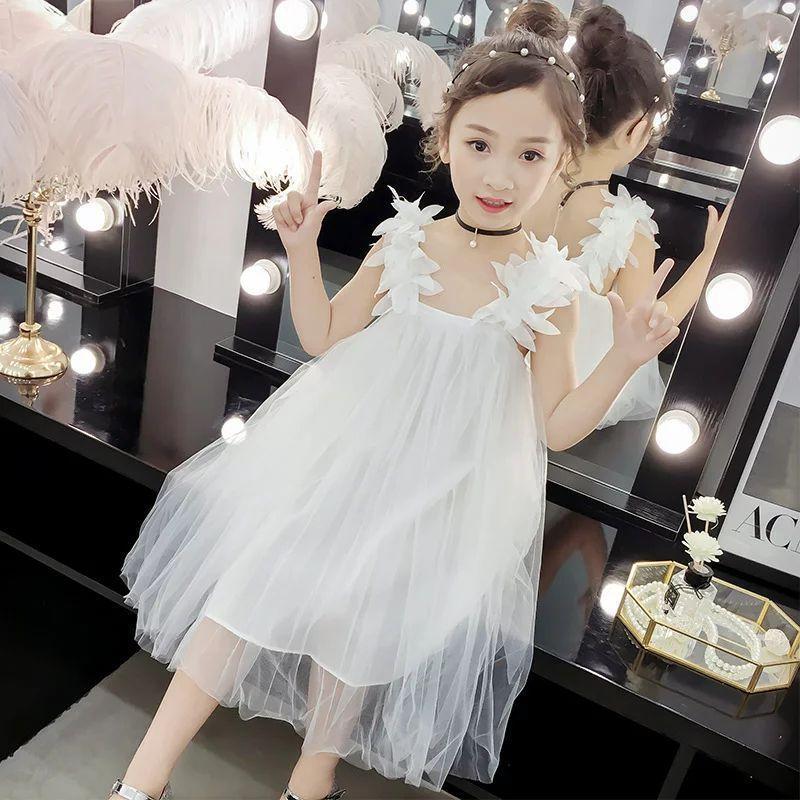 ワンピース 韓国子供服 子供ドレス ロング丈 夏 チュールスカート