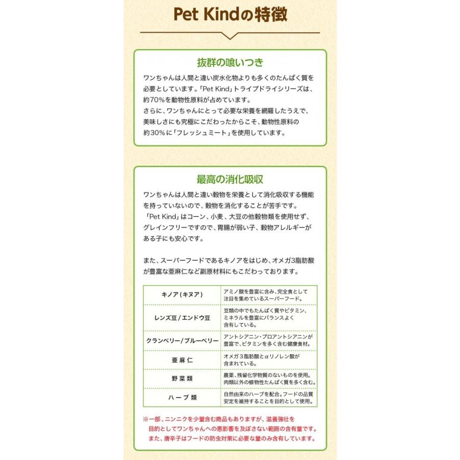 ペットカインド Pet Kind グレインフリー トライプドライGL SAPグリーンラムトライプ 小粒 2.72kg /犬 ごはん｜iliosmile｜11