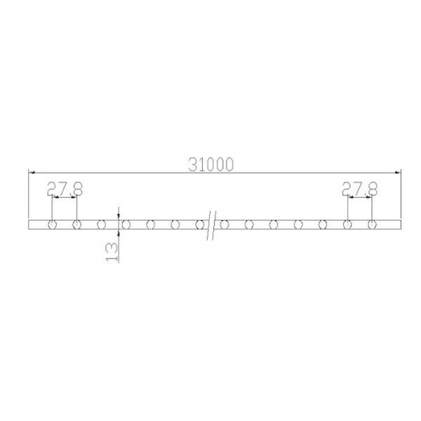 取り寄せ品 3芯 丸型 ロープライト 13mm 1080球 30m パワーコード 
