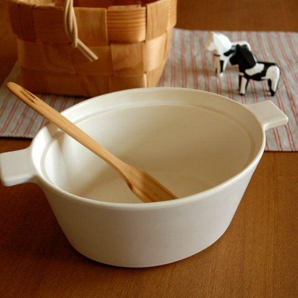 4th-market コッタ オーバルキャセロール 両手鍋 白 : 食器 生活雑貨