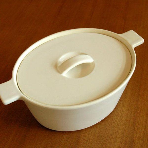 4th-market コッタ オーバルキャセロール 両手鍋 白 : 食器 生活雑貨