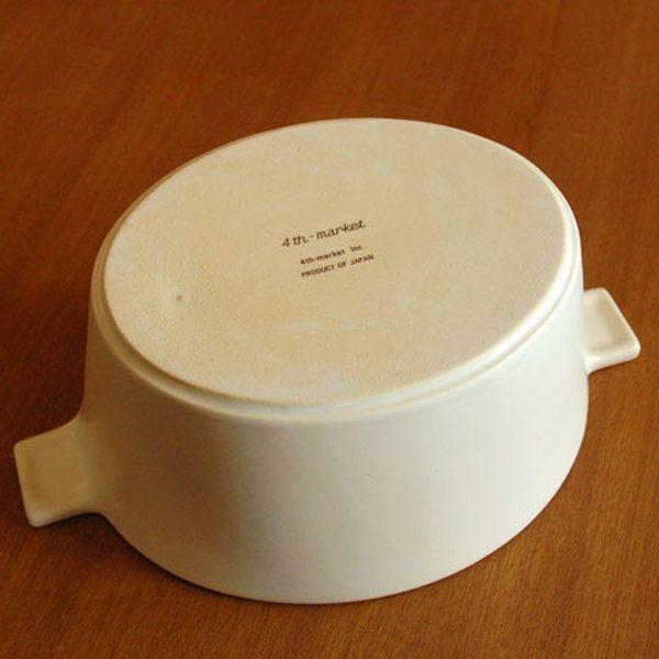 4th-market コッタ オーバルキャセロール 両手鍋 白 : 食器 生活雑貨