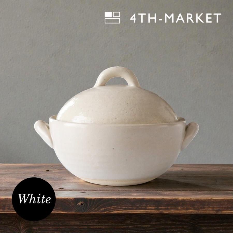 4th-market 土鍋 ホワイト 4th-market コセール 5号鍋 白 土鍋 1〜1.5人用 ギフト 新生活 : 食器