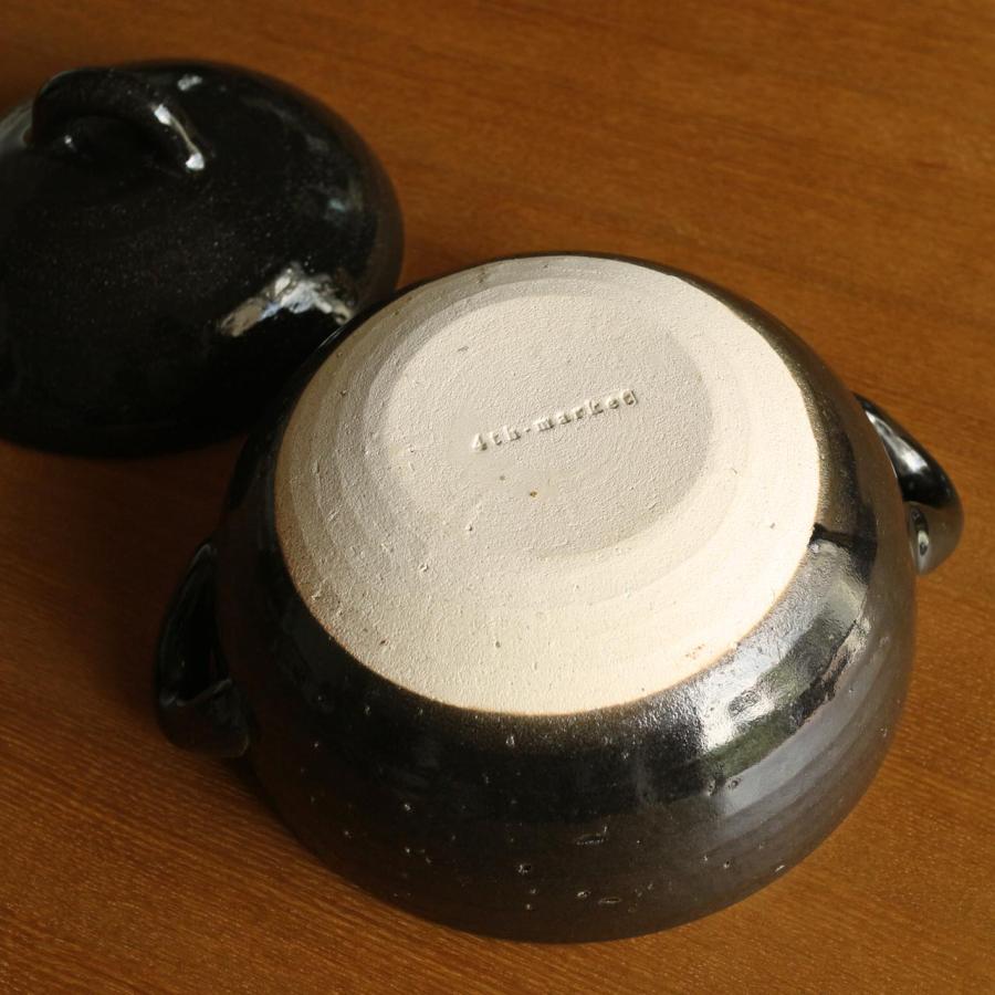 4th-market コセール 5号鍋 黒 土鍋 1〜1.5人用 かわいい 素朴 ギフト