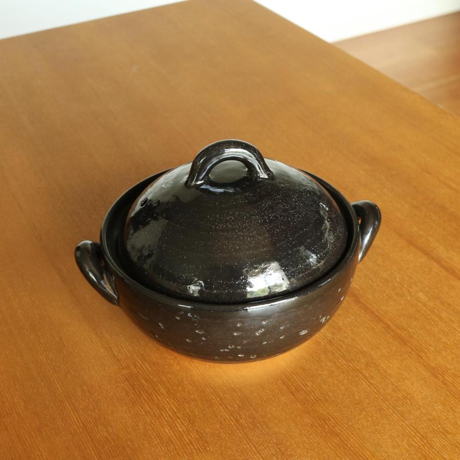 4th-market コセール 5号鍋 黒 土鍋 1〜1.5人用 かわいい 素朴 ギフト