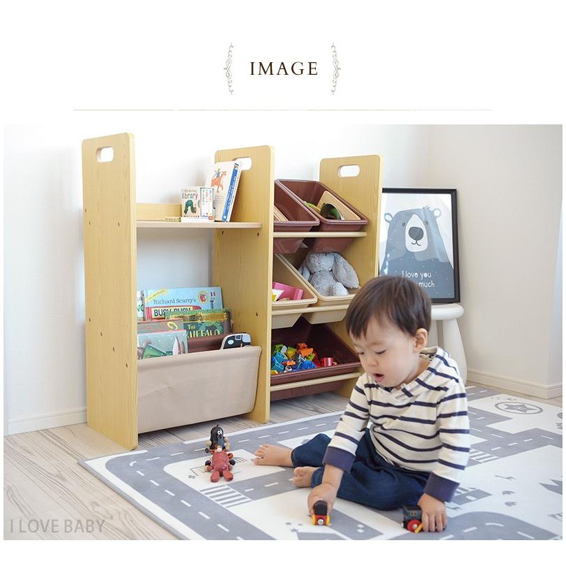 絵本ラック 絵本棚 子供部屋収納 2WAYブック＆小物収納 : 出産祝いと