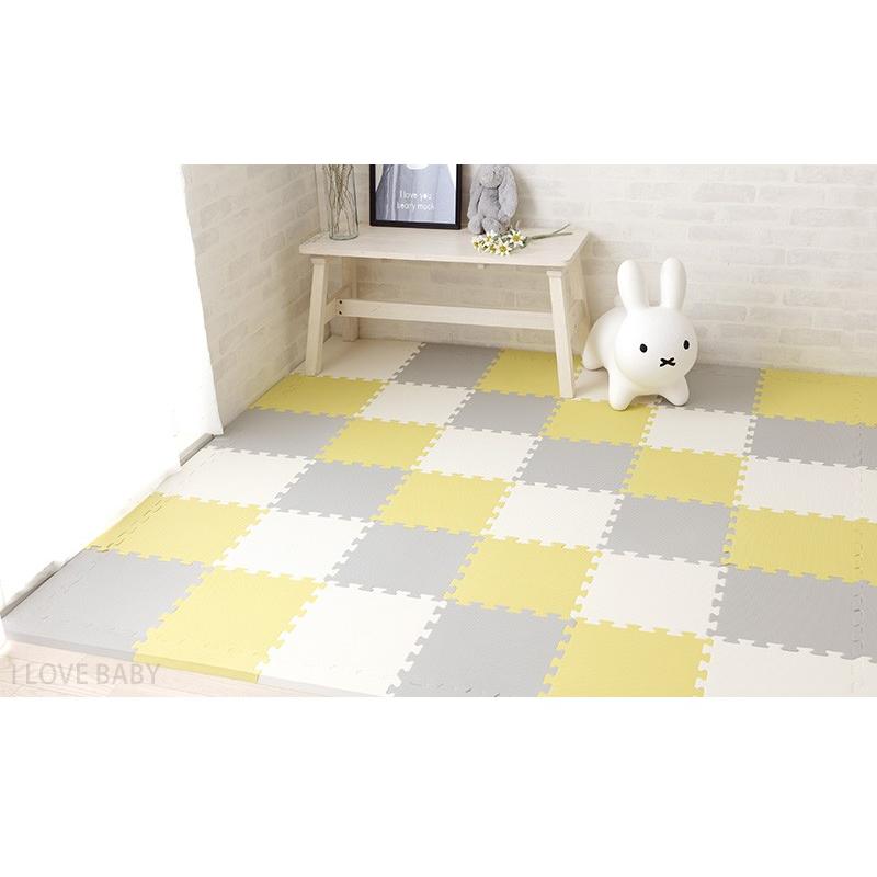 限 定 販 売 フロアマット プレイマット おしゃれ I Love Baby アイラブベビー 抗菌 ジョイントマット グレー アイボリー マスタード Fm946m Lp34a Riosmauricio Com