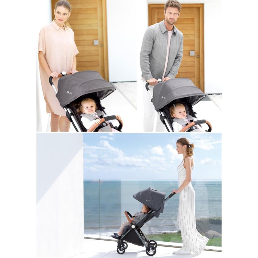 ベビーカー A型 バギー 軽量 コンパクト 【3年保証】 Silver