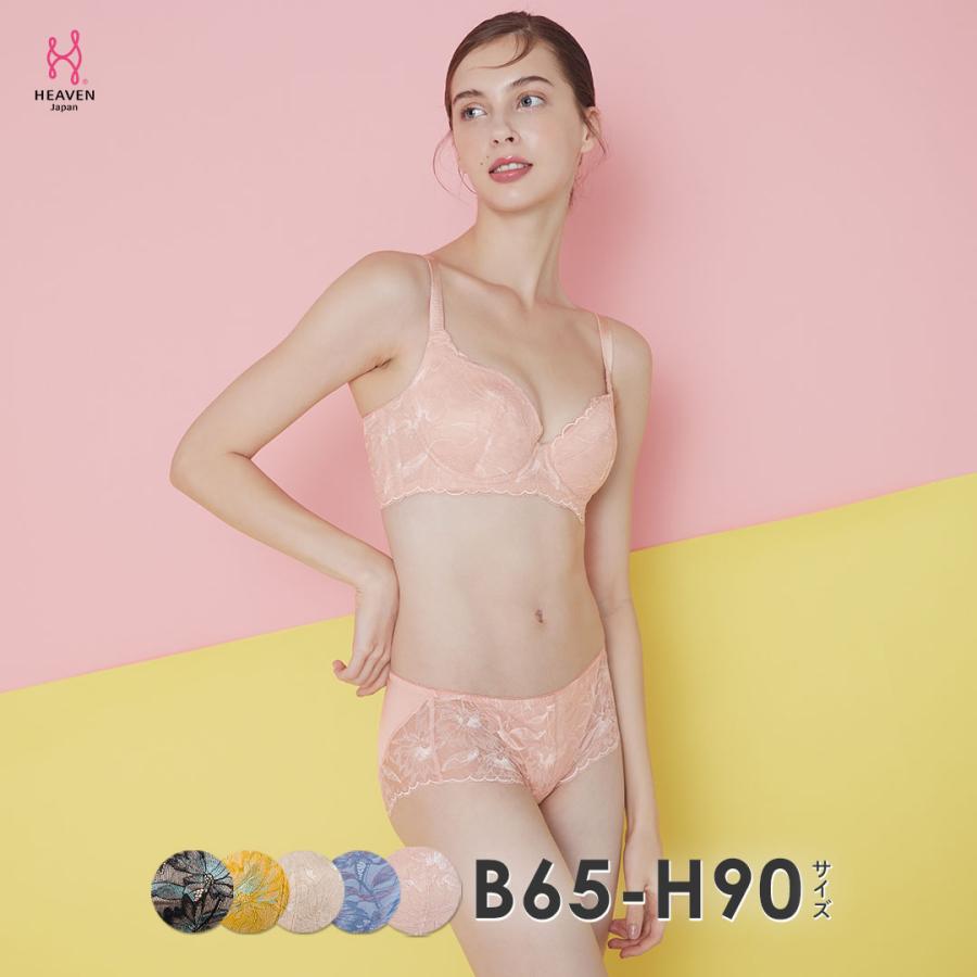 HEAVEN Japan ブラジャー ショーツセット 下着女性 脇高 育乳 HEAVEN Japan ブラジャー ショーツセット 下着女性 脇高 育乳