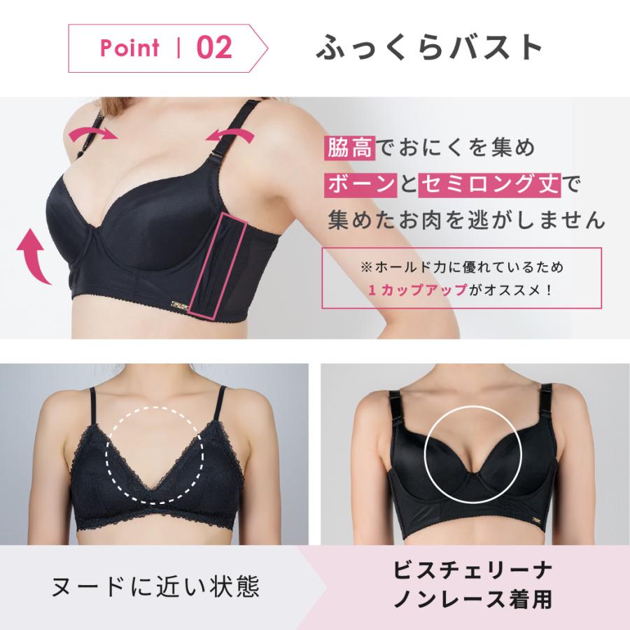 ブラジャー ビスチェリーナ 大きいサイズ ヘブンジャパン heaven japan 脇肉 脇高 下垂 デコルテ 補整 補正下着 スッキリ 寄せ 爆買の画像