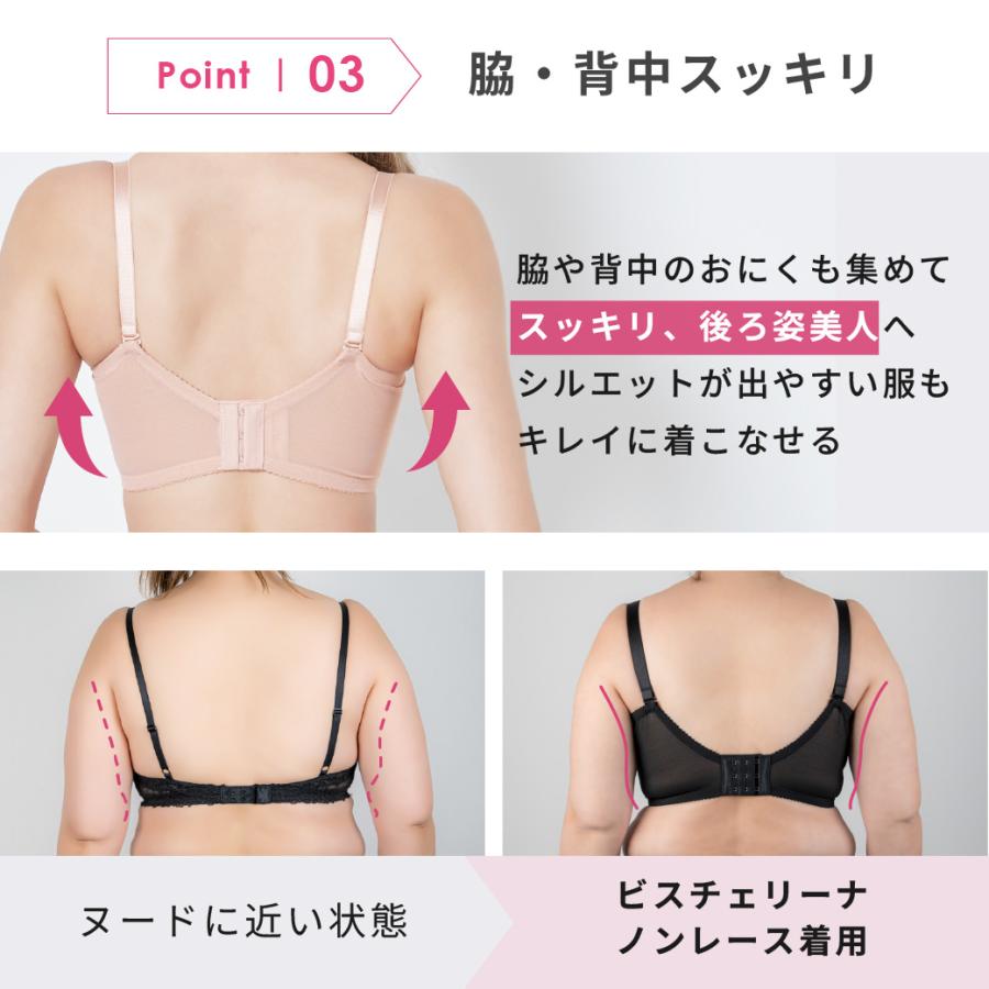 ブラジャー ビスチェリーナ 大きいサイズ ヘブンジャパン heaven japan 脇肉 脇高 下垂 デコルテ 補整 補正下着 スッキリ 寄せ 爆買の画像