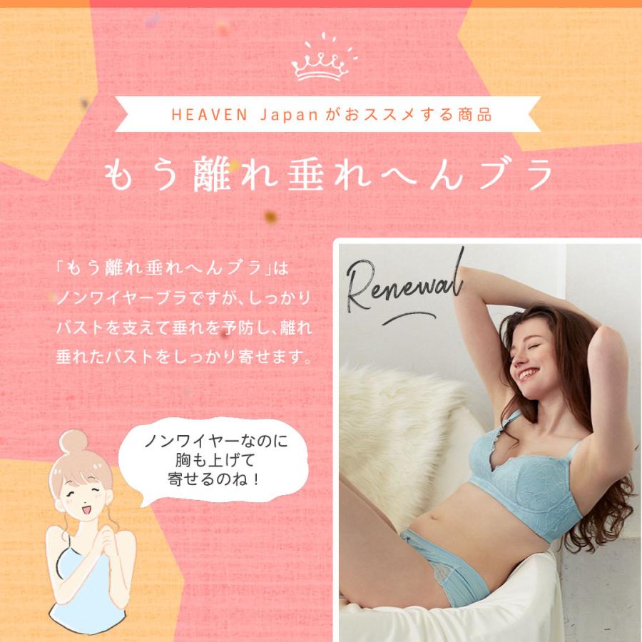 ブラジャー ノンワイヤー 大きいサイズ 育乳 脇高 脇肉 代 30代 40代 下着 補正ブラ もう離れ垂れへんブラ ノンワイヤーブラ 補正下着 補整 B C D E F G Hknb3005 Heaven Japan ヤフー店 通販 Yahoo ショッピング