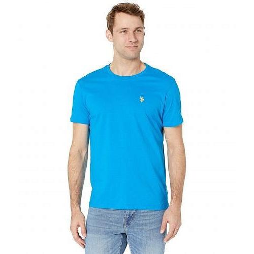 U.S. POLO ASSN. USポロ メンズ 男性用 ファッション Tシャツ Crew Neck Small Pony T-Shirt - Teal Blue｜ilovela