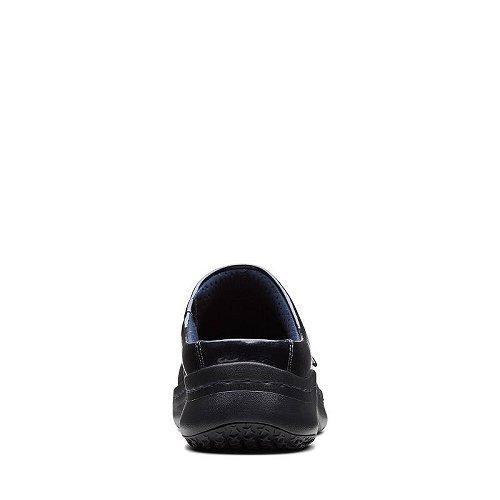 Clarks クラークス レディース 女性用 シューズ 靴 クロッグ ClarksPro Clog - Navy Patent Leather｜ilovela｜04