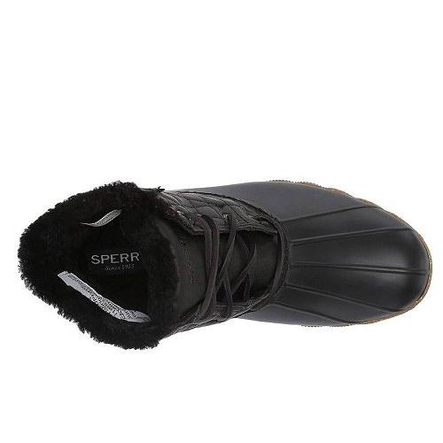 Sperry スペリー レディース 女性用 シューズ 靴 ブーツ レインブーツ Saltwater Winter Lux - Black