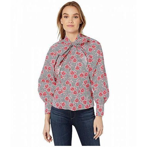 限定価格セール Rebecca Taylor レベッカテーラー レディース 女性用 ファッション ブラウス Long Sleeve Coral Tie Top Snow Combo 21公式店舗 Www Skylanceronline Com