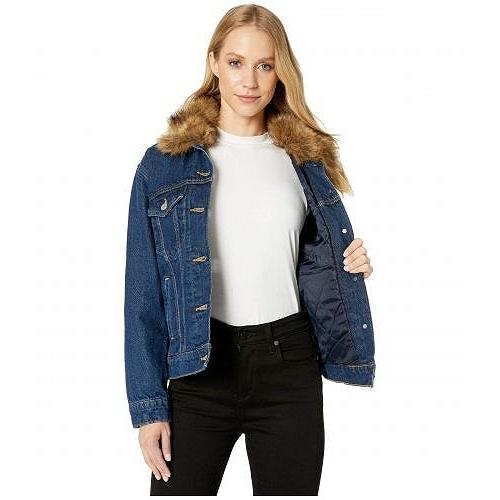 Levi's(R) Womens リーバイス レディース 女性用 ファッション アウター ジャケット コート ジージャン Ex Boyfriend Faux Fur Collar Trucker - Short Stack｜ilovela｜05