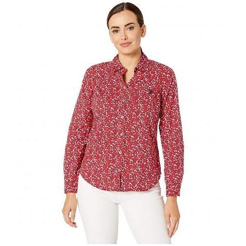 U S Polo Assn Usポロ レディース 女性用 ファッション ボタンシャツ All Over Floral Print Shirt Crimson Ruby Www Supersport Tn