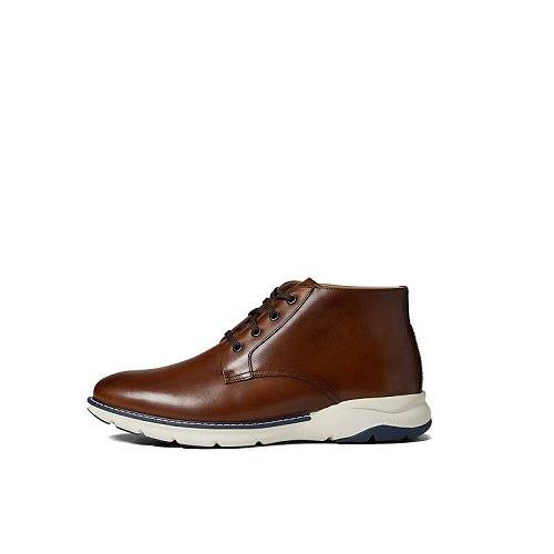 Florsheim フローシャイム メンズ 男性用 シューズ 靴 ブーツ チャッカブーツ Frenzi Plain Toe Chukka Boot - Cognac Smooth/White Sole｜ilovela｜04