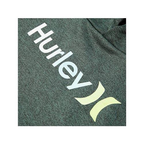 Hurley Kids ハーレー 男の子用 ファッション 子供服 パーカー スウェット H2O Dri-FIT(TM) One & Only Blocked Pullover (Toddler) - Dutch Green Heather｜ilovela｜02