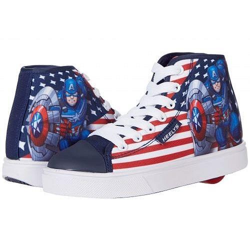 Heelys ヒーリーズ 男の子用 キッズシューズ 子供靴 スニーカー 運動靴 Hustle Captain America (Little Kid/Big Kid/Adult) - Navy/Red/Royal/White