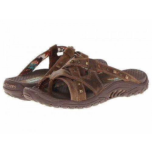 SKECHERS スケッチャーズ レディース 女性用 シューズ 靴 ヒール Reggae - Sound Stage - Brown｜ilovela