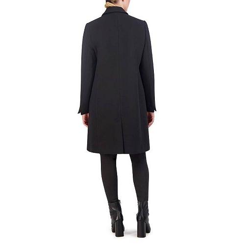 Cole Haan コールハーン レディース 女性用 ファッション アウター ジャケット コート ウール・ピーコート Asymmetrical Peak Lapel Coat - Black｜ilovela｜02