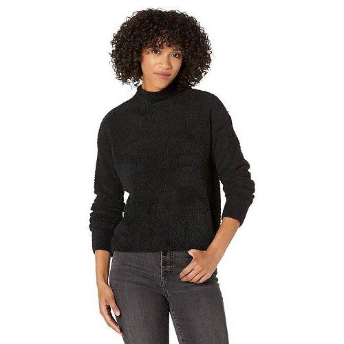 サンクチュアリ Sanctuary レディース Black - Sweater Neck Mock Plush セーター ファッション 女性用 長袖 大人気定番商品