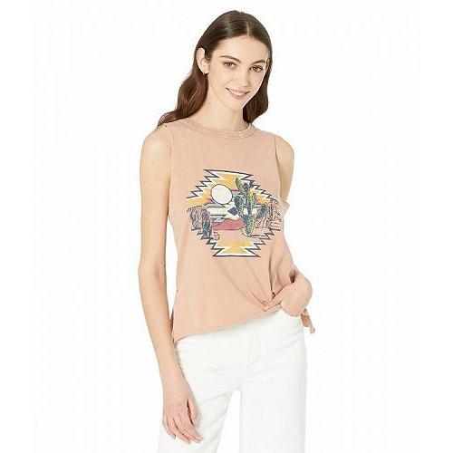 Rock and Roll Cowgirl ロックンロールカウガール レディース 女性用 ファッション トップス シャツ Desert Graphic Muscle Tank 49-3245 - Tan