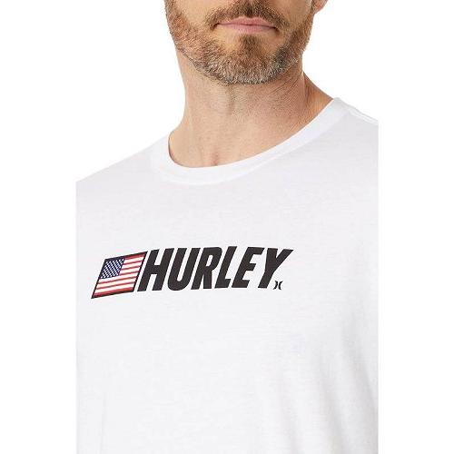 Hurley ハーレー メンズ 男性用 ファッション Tシャツ Fastlane USA Short Sleeve Tee - White｜ilovela｜03
