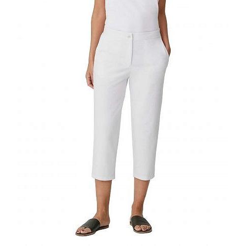 Eileen Fisher アイリーンフィッシャー レディース 女性用 ファッション パンツ ズボン Tapered Capri Pants in Organic Cotton Ponte - White