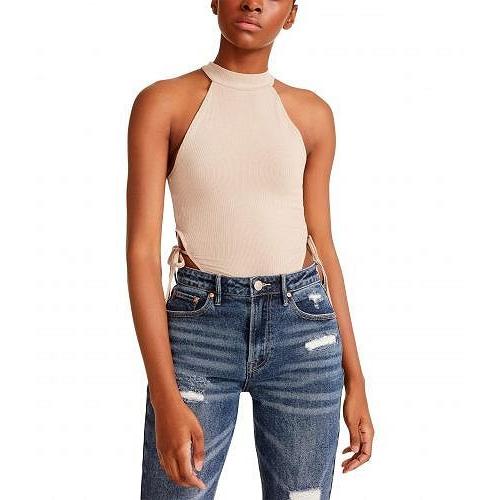 Madden Girl マッデンガール レディース 女性用 ファッション トップス シャツ High Cut Mock Neck Bodysuit - Taupe