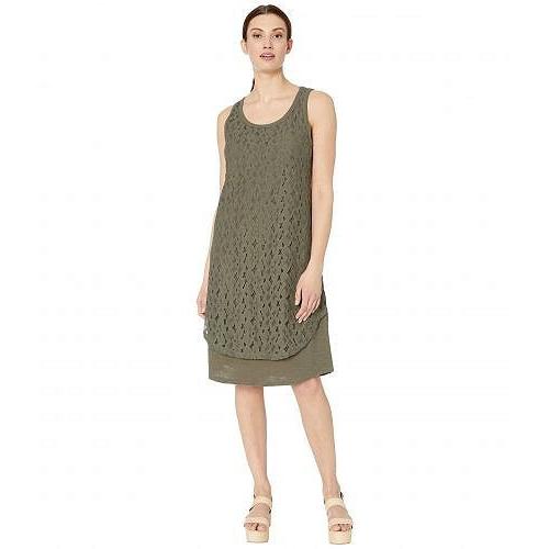 Tribal トリバル レディース 女性用 ファッション ドレス Dress w/ Lace Layer - Khaki