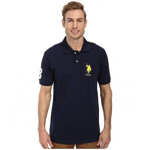 U.S. POLO ASSN. USポロ メンズ 男性用 ファッション ポロシャツ Solid Pique Polo - Classic Navy