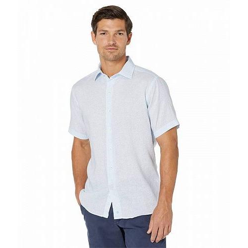 超安い品質 David Donahue メンズ 男性用 ファッション ボタンシャツ Short Sleeve Shirt White Sky 半袖 サイズ等 M Www Gatorheatandair Com