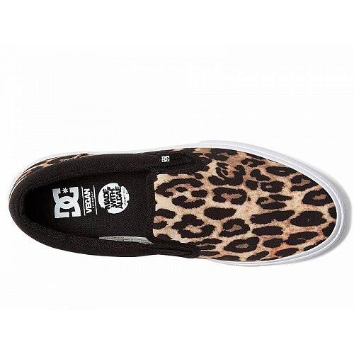 DC ディーシー レディース 女性用 シューズ 靴 スニーカー 運動靴 Manual Slip-On Vegan - Black/Leopard｜ilovela｜02