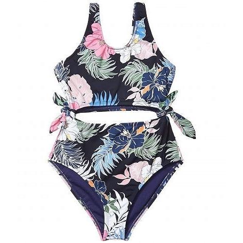 Hobie Kids 女の子用 スポーツ アウトドア用品 キッズ 子供用水着 ワンピース Hawaiian Tropics Cutout One Piece Big Kids Blue Hawaii Apaproduction Fr