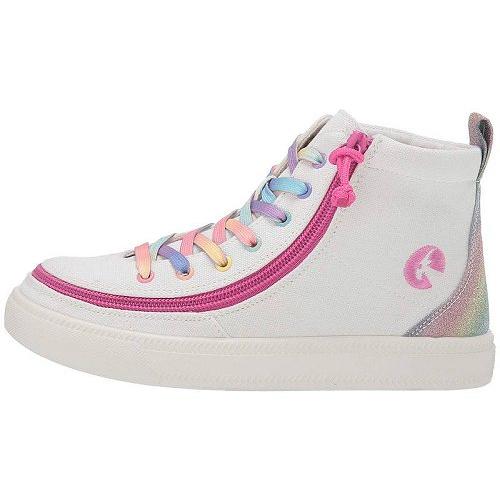 BILLY Footwear Kids 女の子用 キッズシューズ 子供靴 スニーカー 運動靴 Classic Lace High (Toddler/Little Kid/Big Kid) - White Rainbow｜ilovela｜04