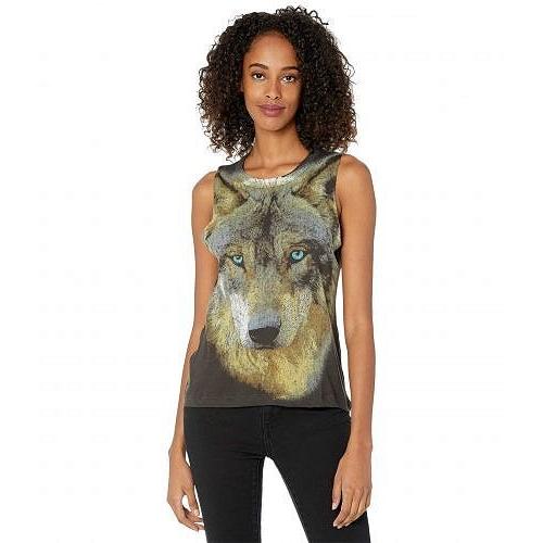 アウトレット送料無料 Chaser チェイサー レディース 女性用 ファッション トップス シャツ Lone Wolf Gauzy Cotton High Low Muscle Tank Top Vintage Black 72時間限定タイムセール Www Skylanceronline Com