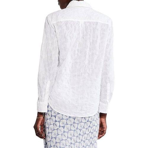 最終処分セール NIC+ZOE ニックアンドゾー レディース 女性用 ファッション ボタンシャツ Embroidered Sky Shirt - Paper White
