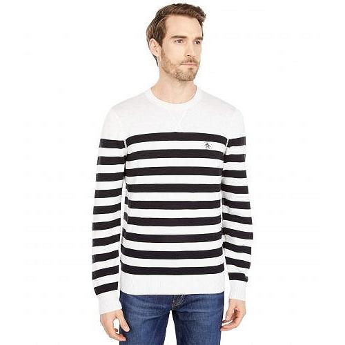 国内配送 Original Penguin オリジナルペンギン メンズ 男性用 ファッション セーター Stripe Crew Sweater True Black 送料無料 Shop Titanech Com