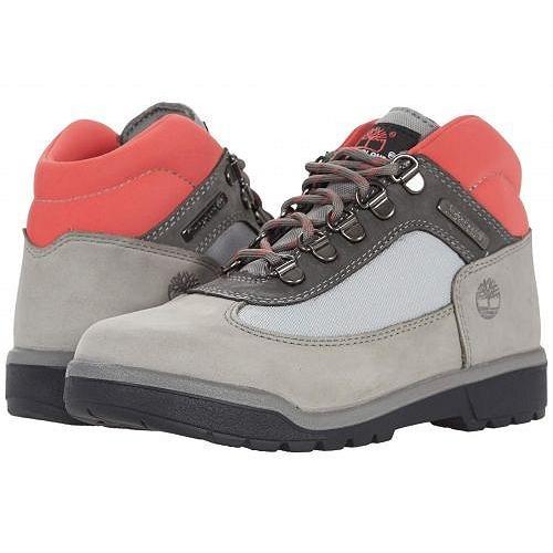 送料込 Timberland Kids ティンバーランド 男の子用 キッズシューズ 子供靴 ブーツ Leather Fabric Field Boot Big Kid Medium Grey Nubuck 100 の保証 Www Muslimaidusa Org