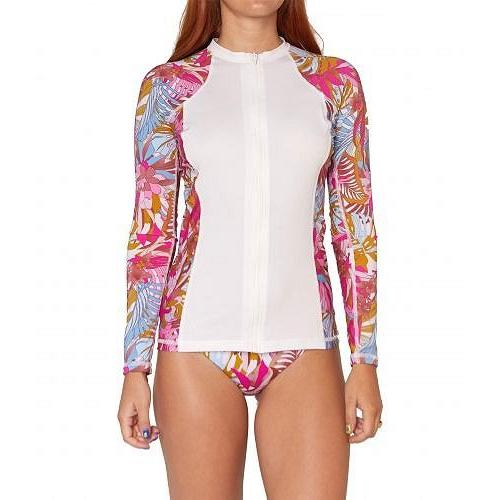 人気特価激安 Hurley ハーレー レディース 女性用 スポーツ アウトドア用品 水着 ラッシュガード スイムシャツ Palm Paradise Palm Paradise Long Sleeve Zip Rashguard 値下げ Newmatic Ae
