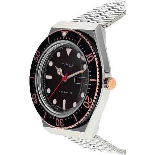 Timex タイメックス メンズ 男性用 腕時計 ウォッチ ファッション時計 40 mm M79 Automatic Stainless Steel Bracelet Watch - Silver/Brown/Silver｜ilovela｜02