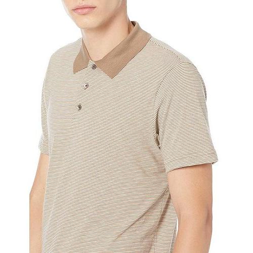 Theory セオリー メンズ 男性用 ファッション ポロシャツ Bron Stripe Polo in Cosmos - Fossil/Moon｜ilovela｜03