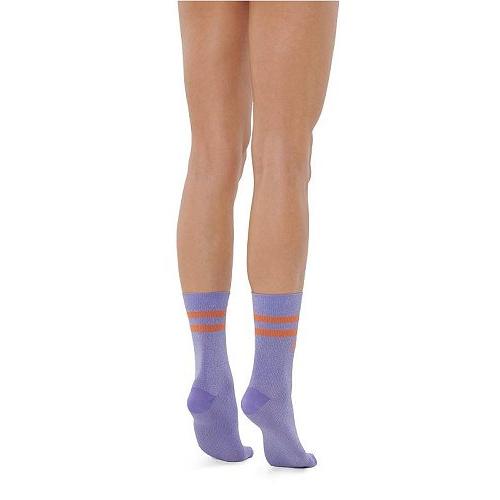 Wolford ウォルフォード レディース 女性用 ファッション ソックス 靴下 Sporty Stripes Socks - Ultra Violet/Silver｜ilovela｜02