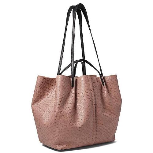 人気急上昇中 AllSaints レディース 女性用 バッグ 鞄 トートバッグ バックパック リュック Hannah Python East/West Tote - Terracotta Pink