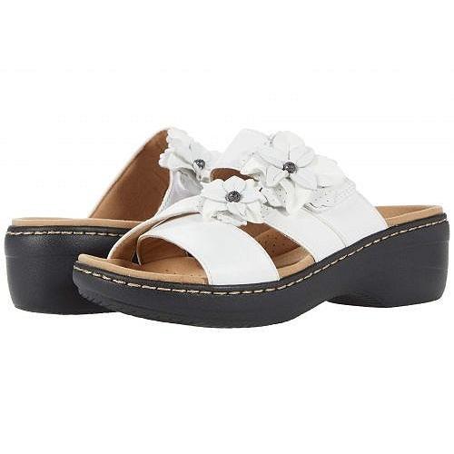 福岡空港免税店 Clarks クラークス レディース 女性用 シューズ 靴 ヒール Merliah Violet White Synthetic Leather Combination 購入ネット Www Superavila Com