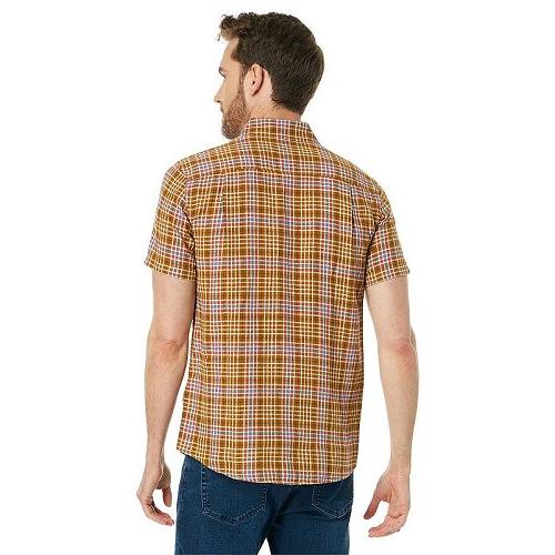 Pendleton ペンドルトン メンズ 男性用 ファッション ボタンシャツ Short Sleeve Dawson Linen Shirt - Bronze/Red/Blue Plaid｜ilovela｜02