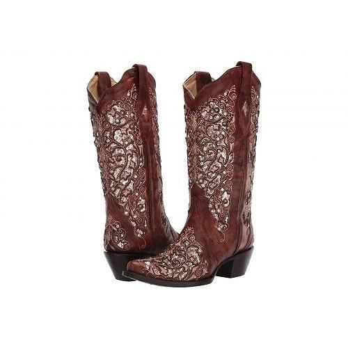 Corral Boots コーラルブーツ レディース 女性用 シューズ 靴 ブーツ ウエスタンブーツ A3671 Brown Corkscrewerreport Com